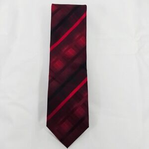 John‎ Ashford Men's Red Plaid Striped Necktie Business Casual Formal